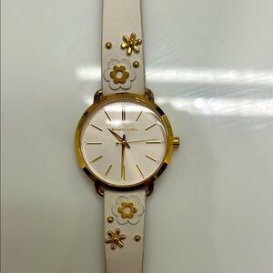 Michael Kors Cream and Gold Floral Watch
